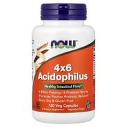 Now Foods، 4x6 Acidophilus ، 120 كبسولة نباتية