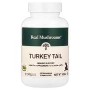 Real Mushrooms Turkey Tail For Dogs and Cats 90 Capsules 0.95 oz 27 g