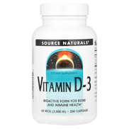 Source Naturals Vitamin D-3 50 mcg 2 000 IU 200 Capsules