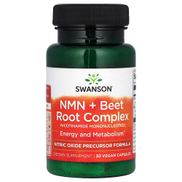 Swanson Vitamins NMN + Beet Root Complex 30 Vegan Capsules
