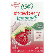 True Citrus، True Lemon، Strawberry Lemonade ، 10 أكياس ، 1.06 أونصة 30 جم