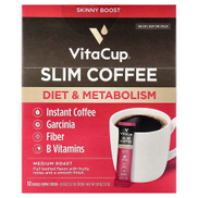 VitaCup Slim Instant Coffee Medium Roast 10 Single-Serve Sticks 0.13 oz 3.7 g Each