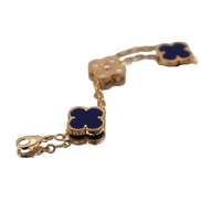 Van Cleef &amp; Arpels Van Cleef & Arpels Plated Gold Bracelet Royal Blue Crystal