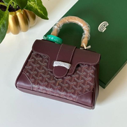 Goyard 2016 Goyardine Saigon Structured Bag Maroon 282012 cm