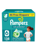 Pampers Rash Protection Taped Diapers Size 6 13+kg Aloe Vera Lotion For ...