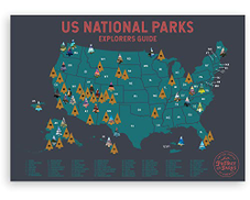Epic Adventure Maps USA National Park Scratch Off Map 24 x 17 ...